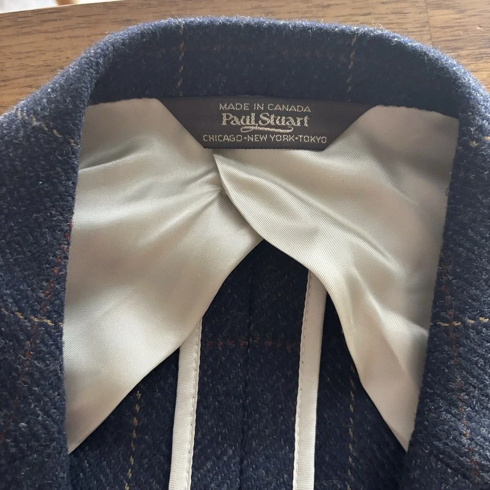 Paul Stuart Blazer Double Vented Sport Coat Quiet‎ Luxury SEE MEASUREMENTS~ FLAW